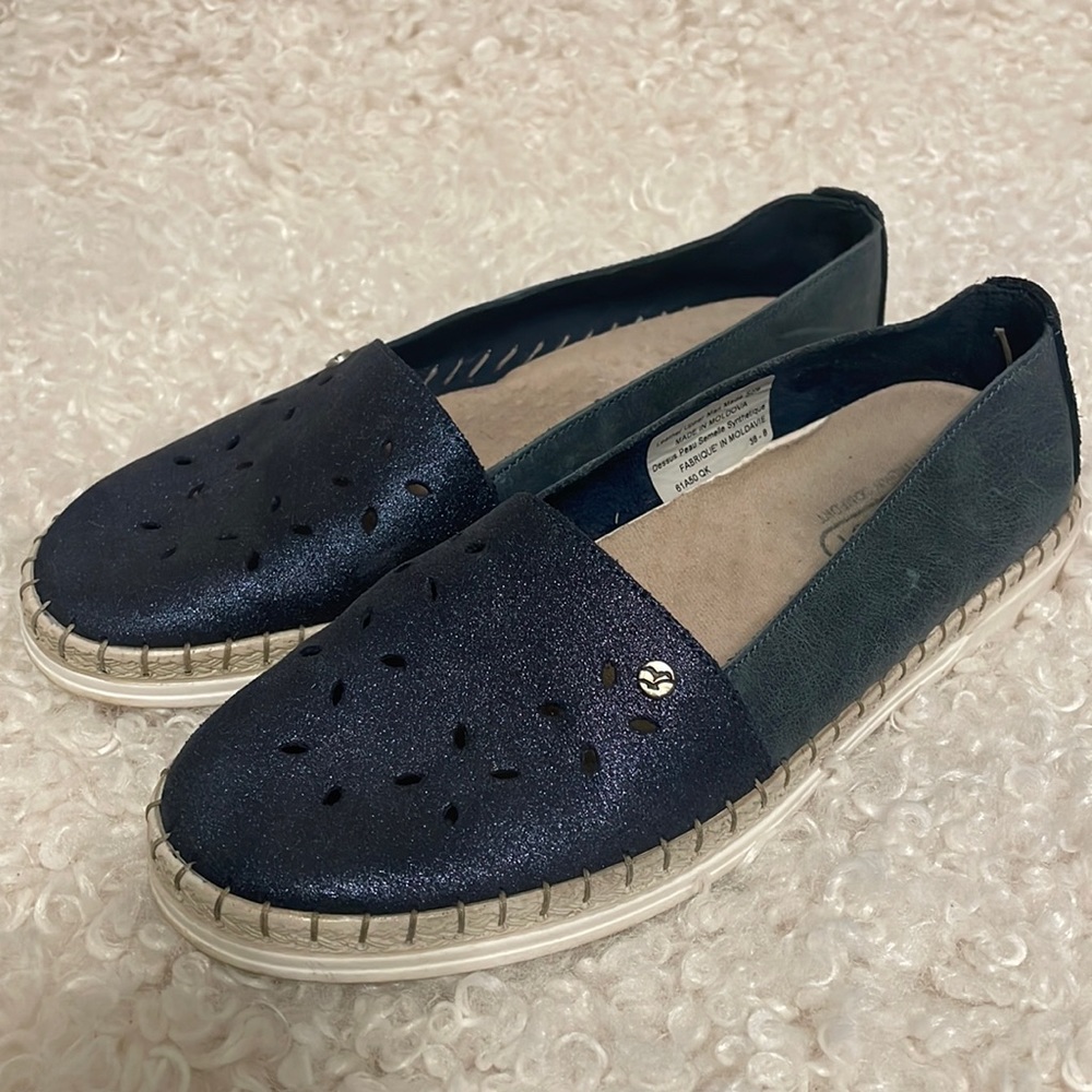Fly Flot Navy Blue Glitter Espadrilles